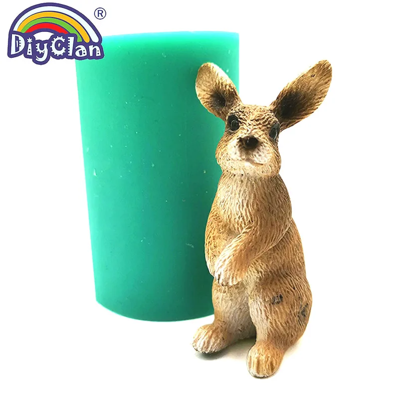 Bunny Cake Mold - แม่พิมพ์ซิลิโคนรูปกระต่าย 3 มิติ สำหรับตกแต่งเค้ก ทำเทียนรูปกระต่ายอีสเตอร์ แม่พิมพ์เรซิ่นรูปสัตว์