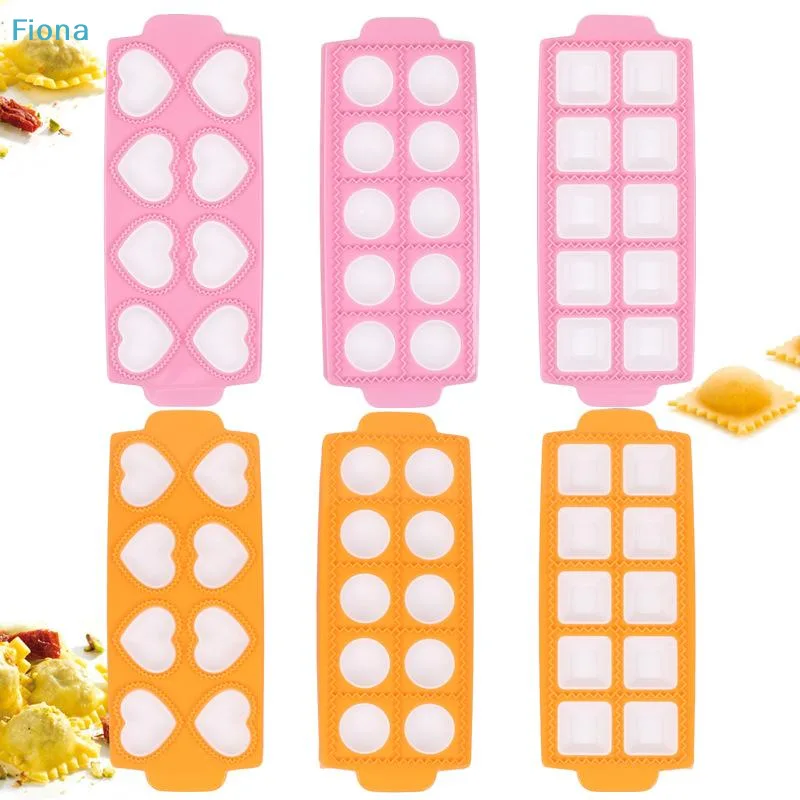 Dumpling Press Set - แม่พิมพ์ทำราวิโอลี 10 ช่อง, ที่กดและตัดเกี๊ยวพลาสติก, แม่พิมพ์กดเกี๊ยว, อุปกรณ์
