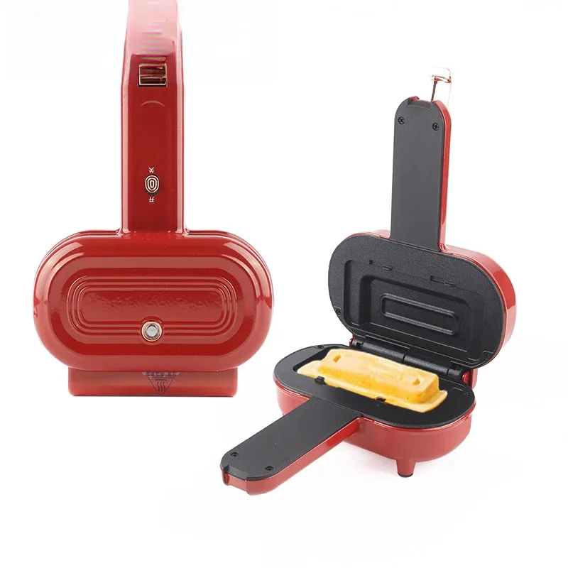 Hot Dog Press - เครื่องทำแซนด์วิชแบบกดสองด้าน เครื่องทำมินิทาโก้ เบอร์ริโต กระทะอบ ย่าง อาหารเช้า