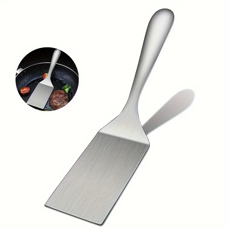 Okonomiyaki Spatula - ไม้พายสแตนเลสขนาดเล็ก, ไม้พายสำหรับย่าง, ที่พลิกอาหารสำหรับย่าง, ไม้พายทอดขนาดเล็กสแตนเลส, ที่ตักอาหารสำหรับทำอาหาร
