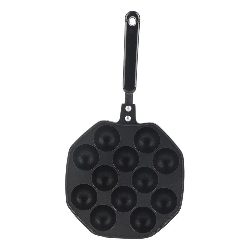 Takoyaki Grill Plate - กระทะอลูมิเนียม 12 หลุม สำหรับทำทาโกะยากิ แบบไม่ติดกระทะ ทำลูกปลาหมึก