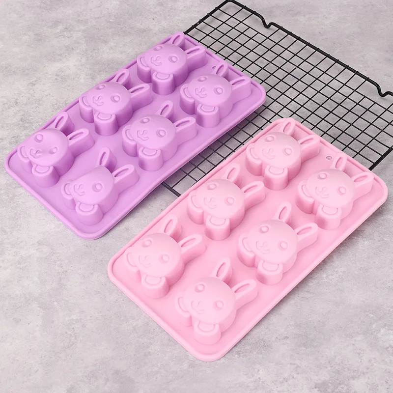 Bunny Cake Mold - แม่พิมพ์ซิลิโคนรูปกระต่ายกระต่ายแม่พิมพ์เค้กช็อคโกแลตแม่พิมพ์แม่พิมพ์อบขนมเค้ก3D แม่พิมพ์ตกแต่งเค้กเครื่องมือทำครัวบ้านแบบทำมือ