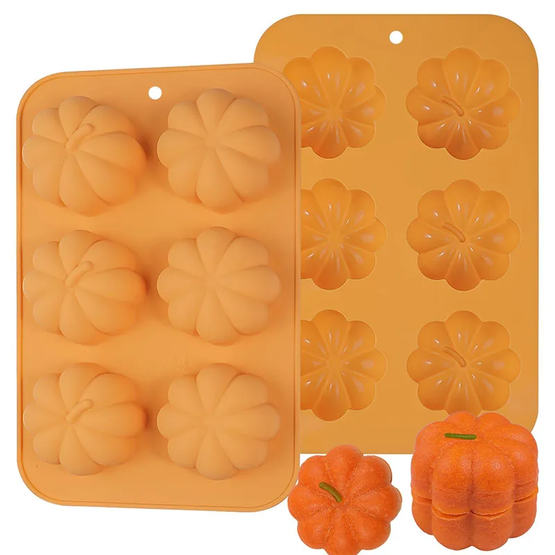 Donut Mold Silicone - ถาดทำคัพเค้กฟักทองแม่พิมพ์เค้กซิลิโคนฟักทองถาดอบขนมถาดสำหรับขนมโดนัทวันฮาโลวีน