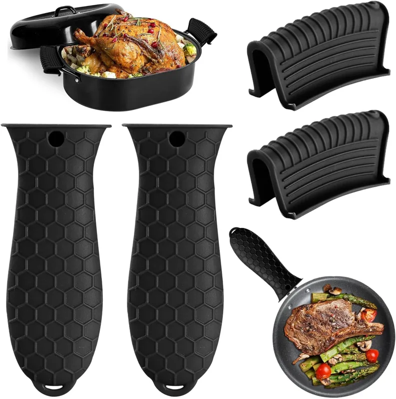Cast Iron Corn - ฝาครอบด้ามจับซิลิโคนทนความร้อน, ฝาครอบด้ามจับเหล็กหล่อ, ที่รองหม้อ, แผ่นรองกระทะเหล็กหล่อ, ฝาครอบด้ามจับหม้อเหล็กหล่อ