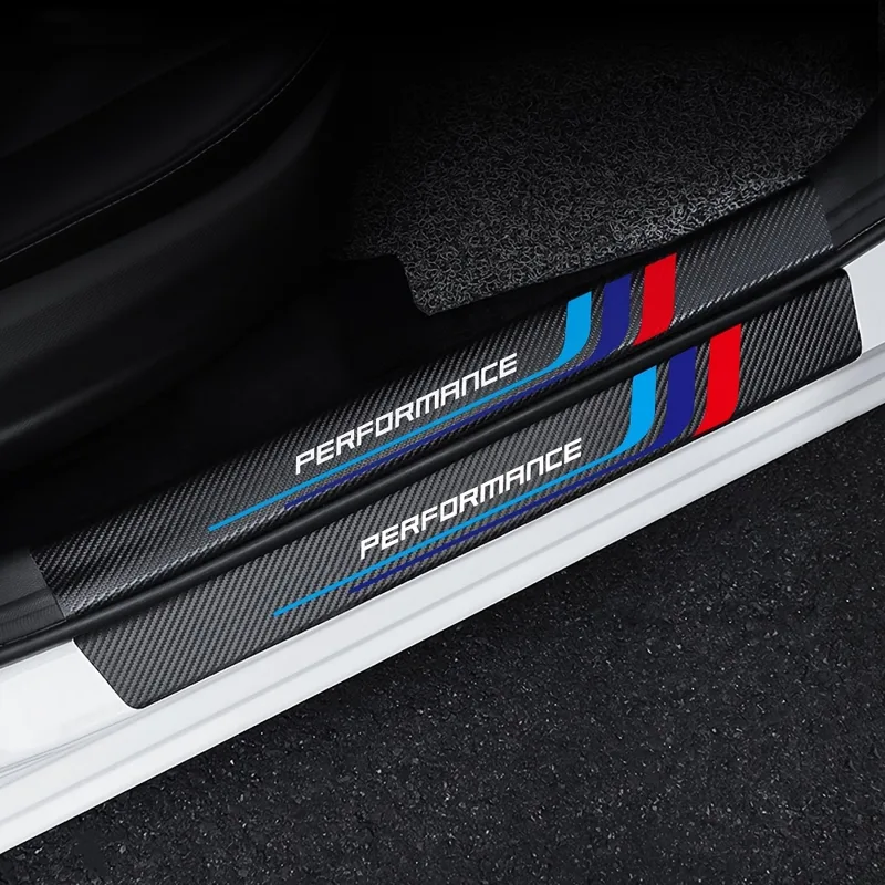 Crepe Pan Carbon - สติกเกอร์แผ่นขอบคาร์บอนไฟเบอร์4ชิ้นสำหรับ BMW Performance M 1 2