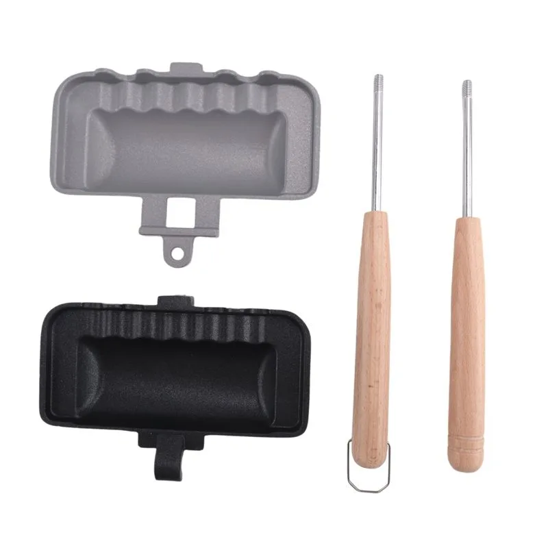 Hot Dog Press - A60T เครื่องทำแซนวิชร้อนแบบง่ายดาย, เครื่องปิ้งฮอทดอก, กระทะอบแซนวิชสองด้าน, กระทะทอดสองด้าน, สำหรับชีสย่าง