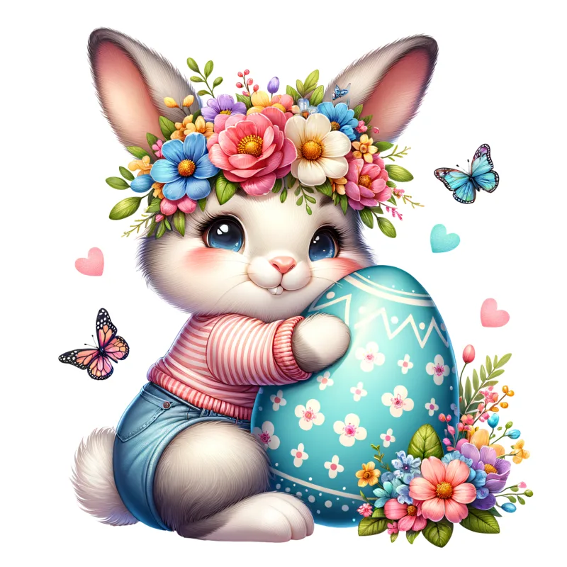 Bunny Cake Mold - แม่พิมพ์ซิลิโคนรูปกระต่ายสำหรับทำพวงหรีดอีสเตอร์ พร้อมแม่พิมพ์รูปไข่อีสเตอร์สำหรับทำช็อกโกแลต ฟองดองท์ และตกแต่งเค้ก