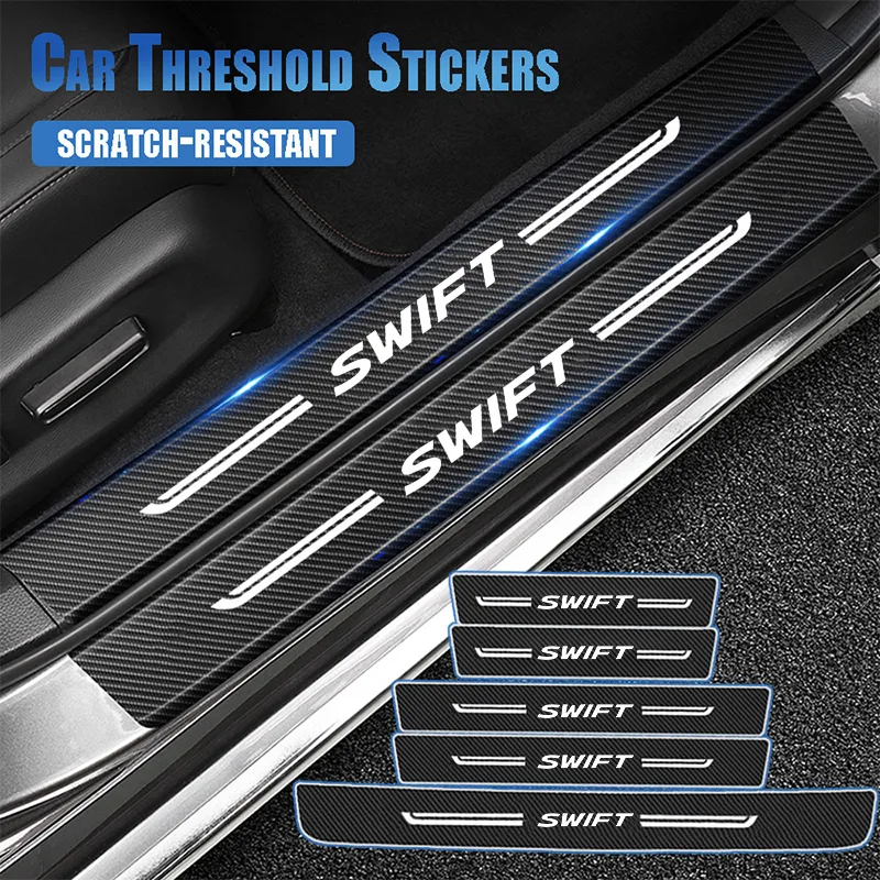 Crepe Pan Carbon - สติกเกอร์ธรณีประตูหลอดไฟเลี้ยวสำหรับ Suzuki Swift LOGO 2023 Trunk