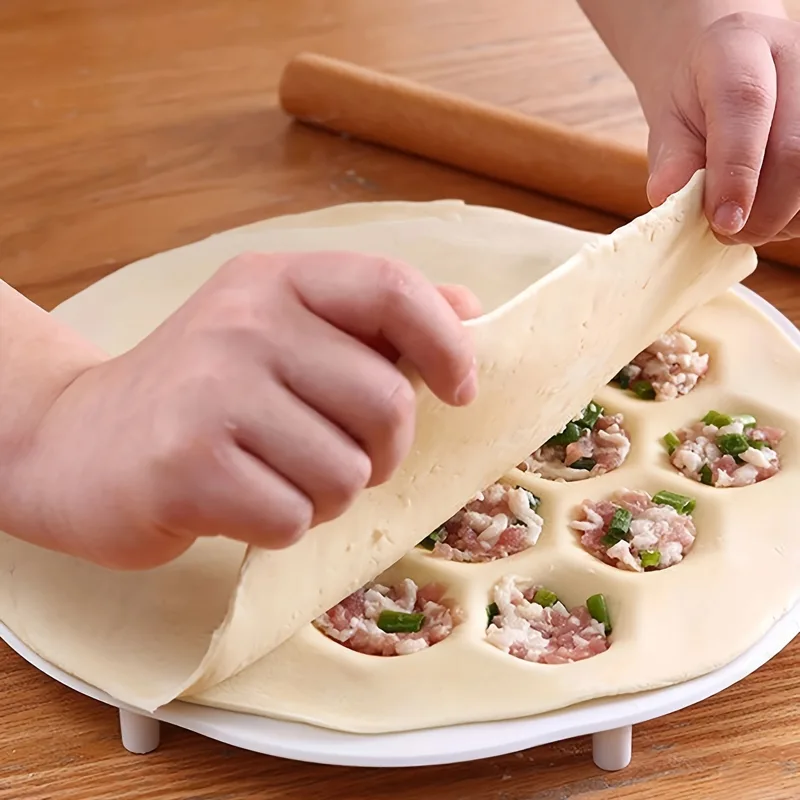 Dumpling Press Set - 1ชิ้น-แม่พิมพ์เกี๊ยวจีนแบบง่ายเครื่องกดแป้งในครัวแม่พิมพ์ทำราวีโอลี่อุปกรณ์เครื่องมือทำเพสตรี