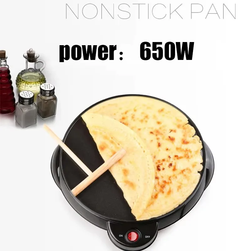 Mini Pancake Griddle - 220V 650W ครัวไฟฟ้า Crepe Maker Paratha