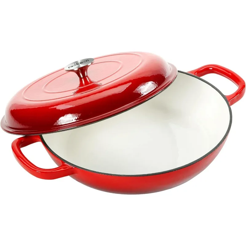 Cast Iron Corn - 4.5L ภาษาดัชคําเตาอบซุปหม้อเหล็กหล่อหม้อ Braiser หม้อ Skillet พร้อมฝาปิดและ