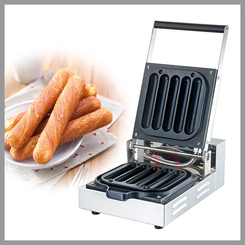 Corn Dog Stick - เครื่องทำคอร์นด็อกแบบฝรั่งเศส 220V สำหรับใช้ในเชิงพาณิชย์ แบบไม่ติดกระทะ ทำวาฟเฟิลสติ๊กได้ 6