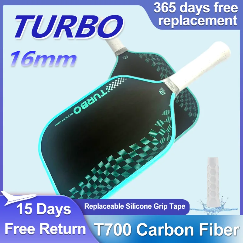 Crepe Pan Carbon - ไม้พายพิคเคิลบอล TURBO T700 ผิวสัมผัสคาร์บอนไฟเบอร์ แกนรังผึ้ง ด้ามจับกันลื่น