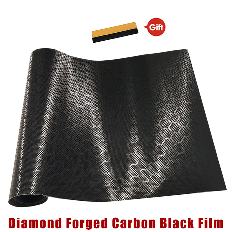 Crepe Pan Carbon - สติกเกอร์คาร์บอนไฟเบอร์ลายเพชร ฟิล์มไวนิลลายรังผึ้ง กันน้ำ สำหรับติดตัวถังรถยนต์ คอนโซล แล็ปท็อป