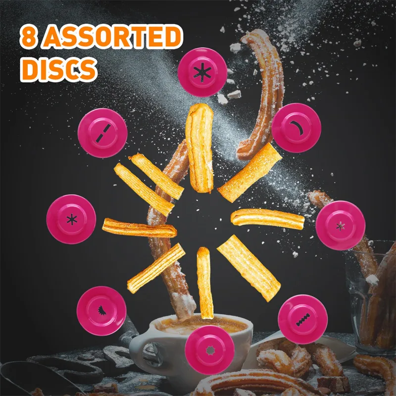Churros Maker Gun - เครื่องกดคุกกี้ด้วยตนเองเครื่องบีบตกแต่งปืนสำหรับทำอุปกรณ์ churros เครื่องมืออบชุบแป้งทอด