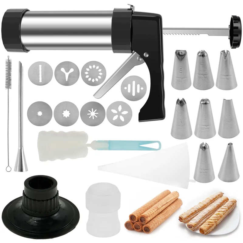 Churros Maker Gun - Churro Maker เครื่องสแตนเลส Churro Gun ชุดมัลติฟังก์ชั่น