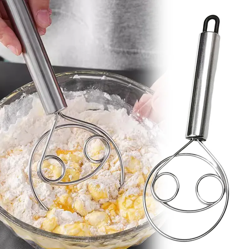 Danish Pancake Pan - ภาษาสวีดิชคําแป้งขนมปังปัดสแตนเลสสตีลครัวเบเกอรี่เครื่องมือ Pastry Manual Mixer ไข่ Beater