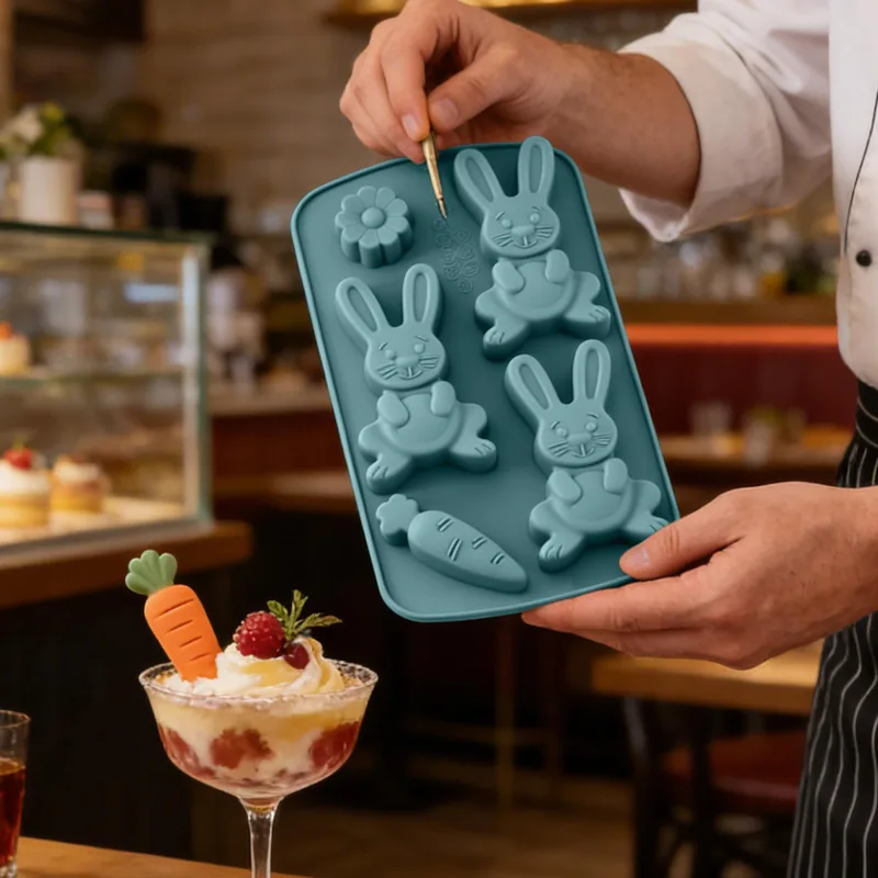 Bunny Cake Mold - แม่พิมพ์อบขนมรูปกระต่ายอีสเตอร์ 3 มิติ แบบไม่ติดกระทะ สำหรับทำเยลลี่ น้ำแข็ง
