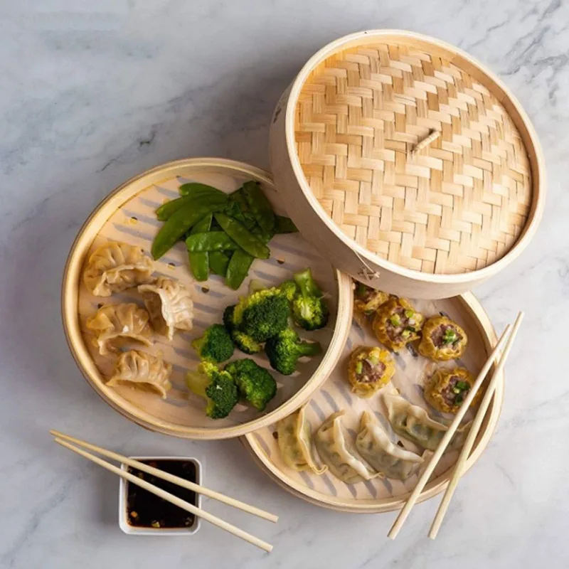 ตะกร้า kukusan bambu พร้อมฝาปิ - Bao Steamer Bamboo บทวิจารณ์และราคา