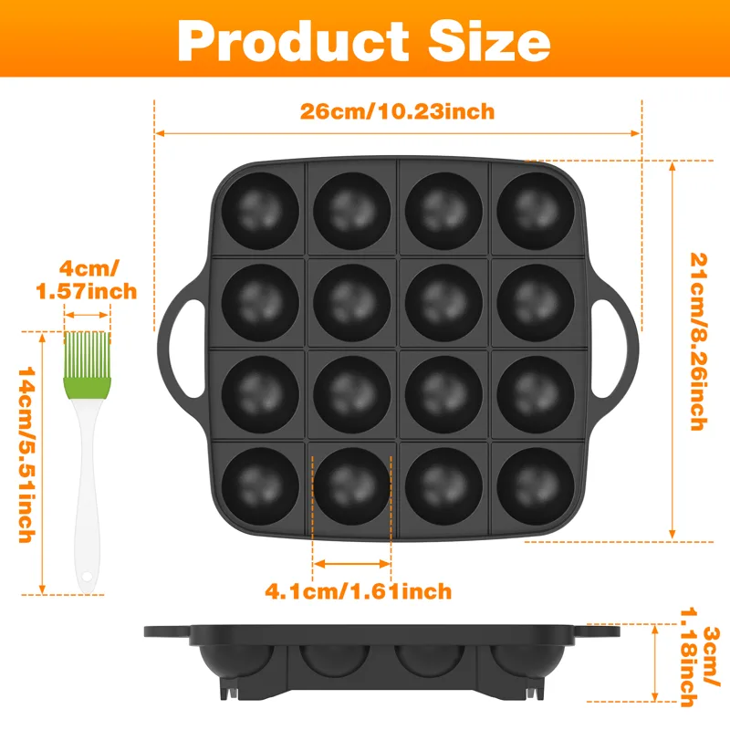 กระทะทำทาโกะยากิ 16 หลุม เครื่ - Takoyaki Grill Plate บทวิจารณ์และราคา