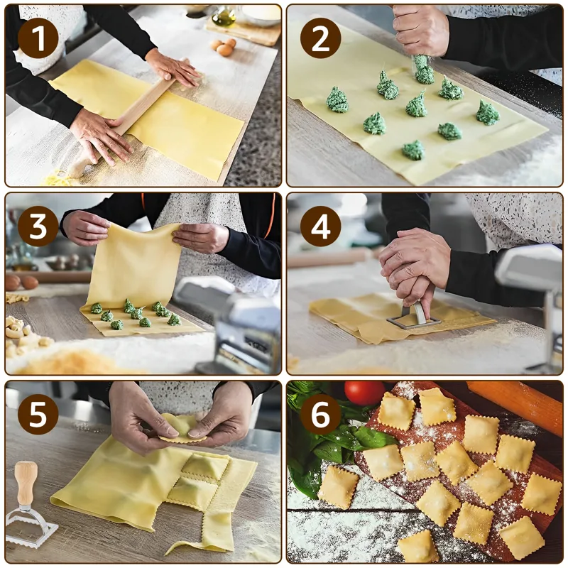 6 ชิ้น Ravioli Maker ชุดเครื่อ - Dumpling Press Set บทวิจารณ์และราคา