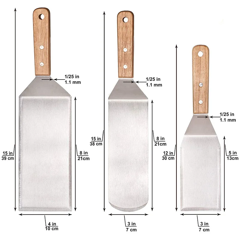 Professional Spatulas ชุดขนาดใ - Okonomiyaki Spatula บทวิจารณ์และราคา