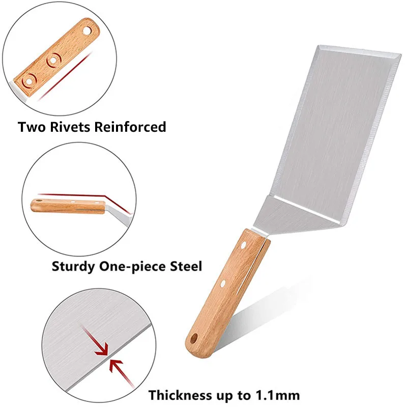 Professional Spatulas ชุดขนาดใ - Okonomiyaki Spatula บทวิจารณ์และราคา