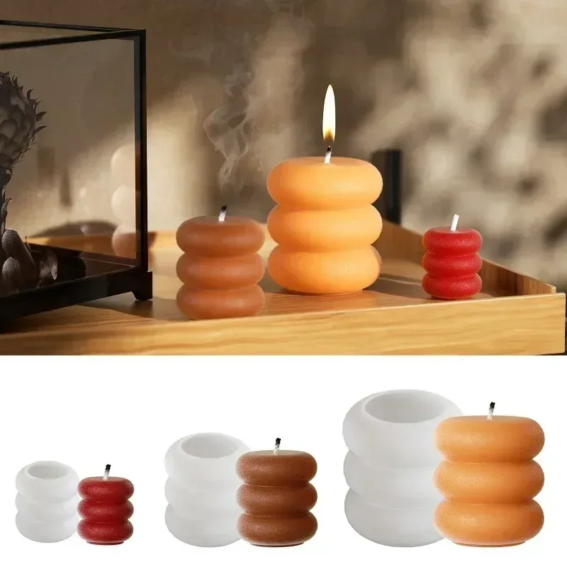 แม่พิมพ์เทียนหอมรูปทรงเรขาคณิต - Donut Mold Silicone บทวิจารณ์และราคา