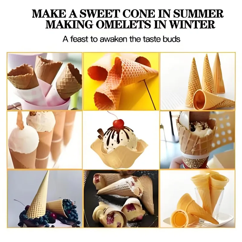 เครื่องทำโคนไอศกรีมไฟฟ้าแบบขาย - Waffle Cone Maker บทวิจารณ์และราคา
