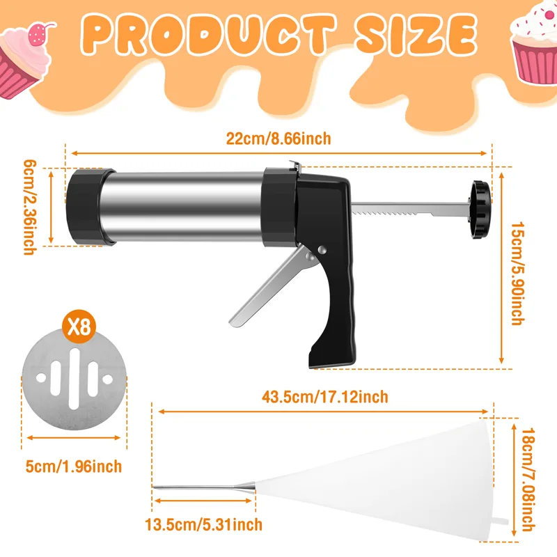 สแตนเลสสตีลคุกกี้ปืน Churros M - Churros Maker Gun บทวิจารณ์และราคา