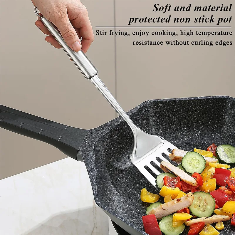 ตะหลิวสแตนเลสด้ามยาวแบบมีร่อง  - Okonomiyaki Spatula บทวิจารณ์และราคา