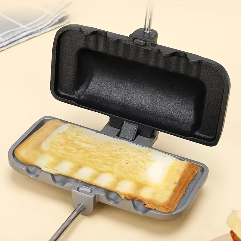 1pcs อาหารเช้าเครื่องทําแซนวิช - Hot Dog Press บทวิจารณ์และราคา