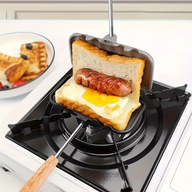 1pcs อาหารเช้าเครื่องทําแซนวิช - Hot Dog Press บทวิจารณ์และราคา