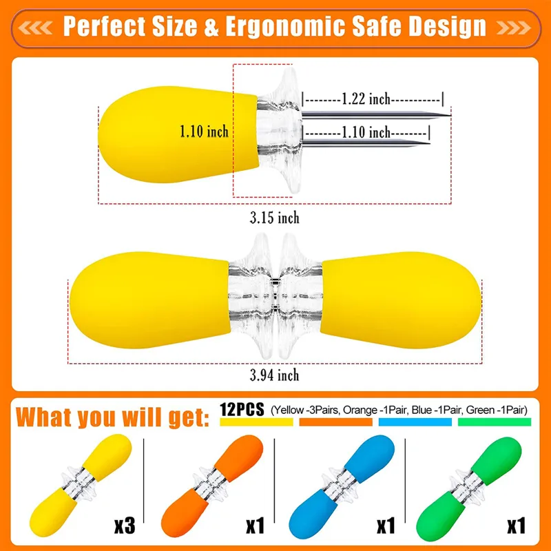LMETJMA 12ชิ้น/เซ็ตผู้ถือข้าวโ - Corn Dog Stick บทวิจารณ์และราคา