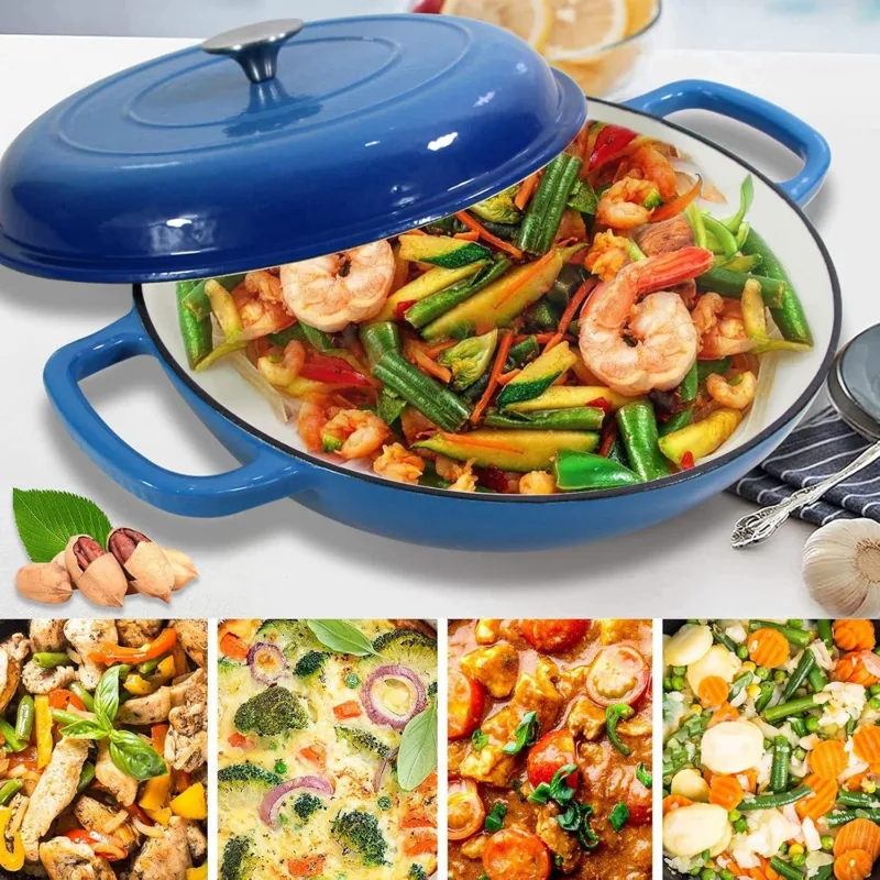 4.5L ภาษาดัชคําเตาอบซุปหม้อเหล - Cast Iron Corn บทวิจารณ์และราคา