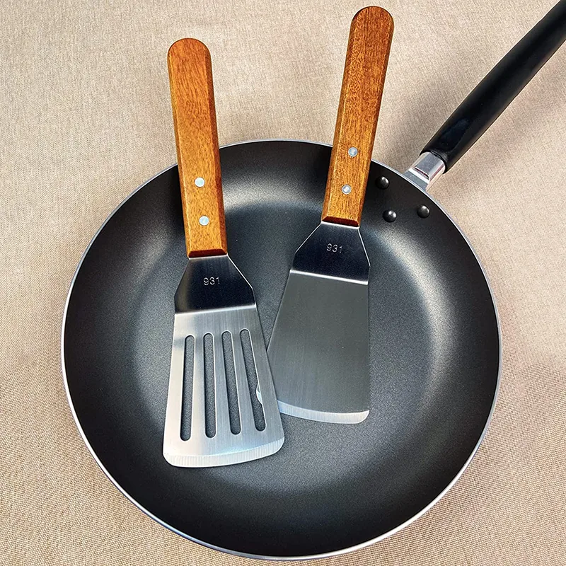 ไม้พายโลหะสำหรับกระทะเหล็กพร้อ - Okonomiyaki Spatula บทวิจารณ์และราคา