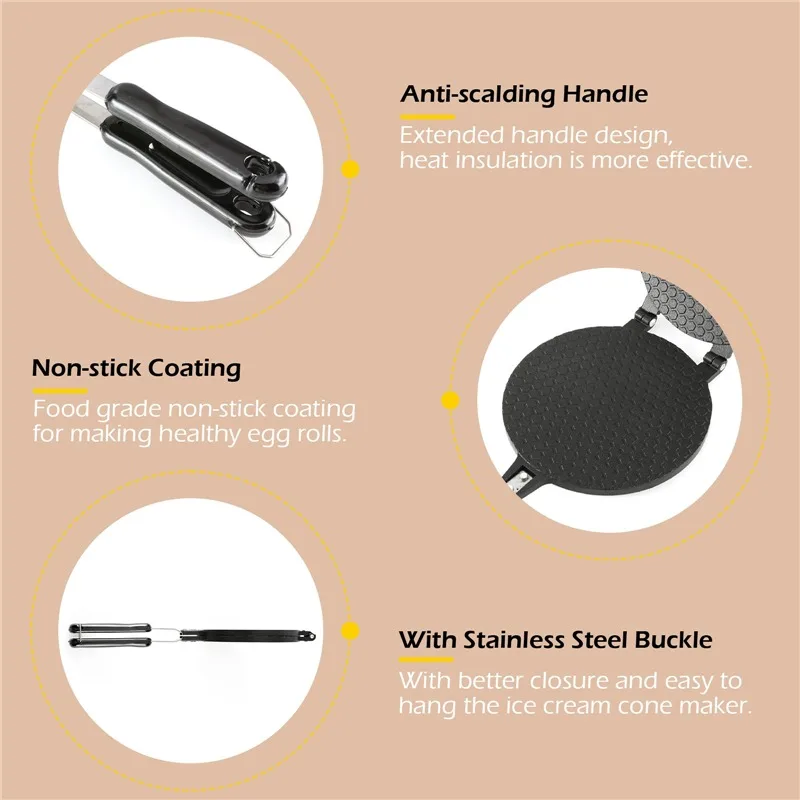22 ซม.Non-Stick ไข่ม้วนเครื่อง - Egg Waffle Pan บทวิจารณ์และราคา