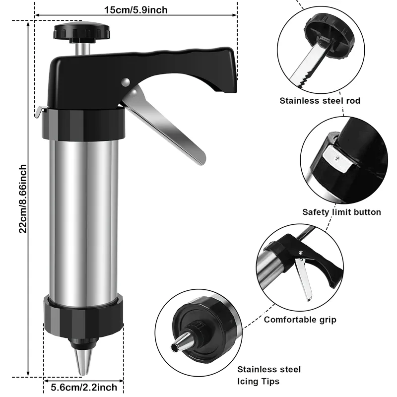 เครื่องทําคุกกี้สแตนเลส Churro - Churros Maker Gun บทวิจารณ์และราคา