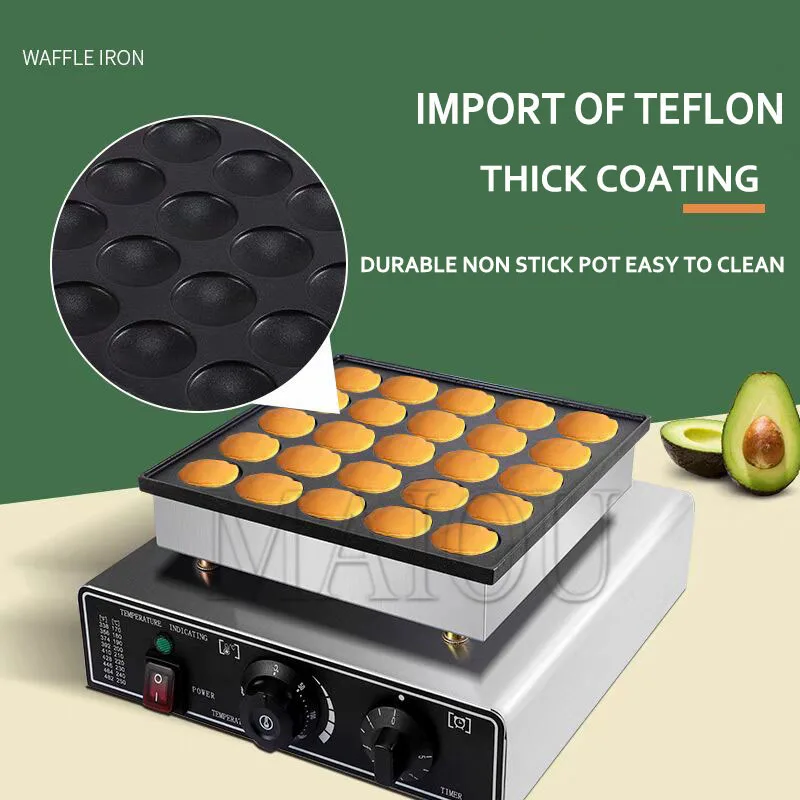 เครื่องทำวาฟเฟิลแพนเค้ก 25 หลุ - Mini Pancake Griddle บทวิจารณ์และราคา