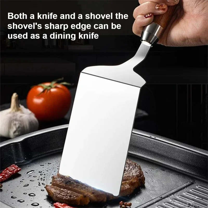 ตะหลิวสแตนเลสพร้อมด้ามไม้ ตะหล - Okonomiyaki Spatula บทวิจารณ์และราคา