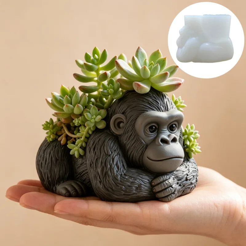 แม่พิมพ์เรซิ่นซิลิโคนรูปกอริลล - Potsticker Mold บทวิจารณ์และราคา