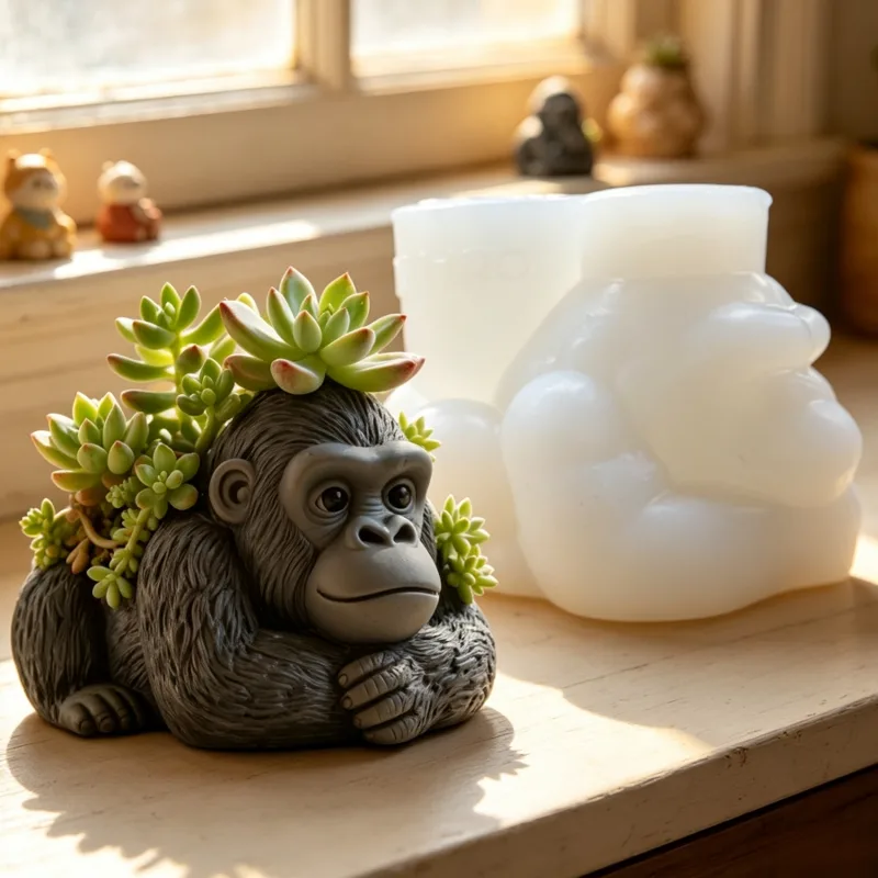 แม่พิมพ์เรซิ่นซิลิโคนรูปกอริลล - Potsticker Mold บทวิจารณ์และราคา