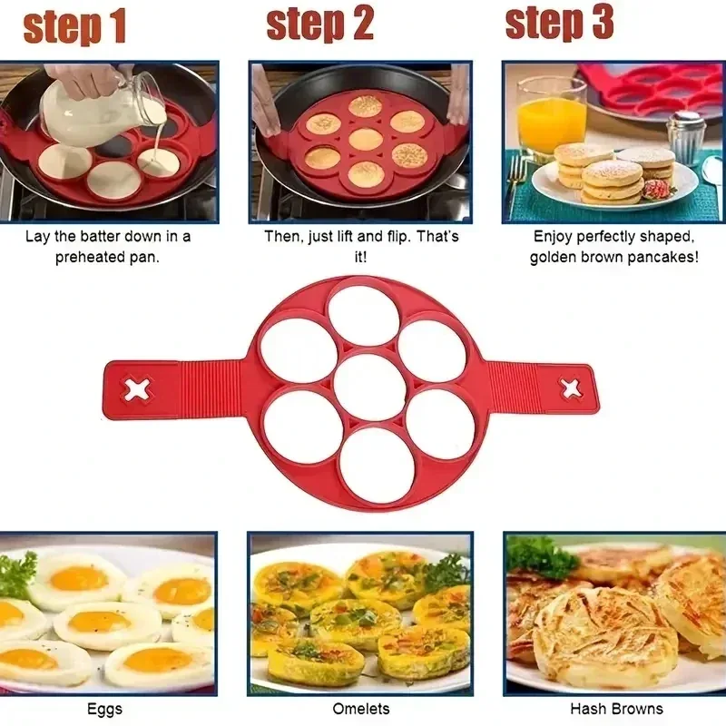 ซิลิโคน 7 หลุมกระทะแบบวงกลมอาห - Egg Waffle Pan บทวิจารณ์และราคา