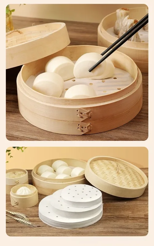 กระดาษรองนึ่งอาหารแบบใช้แล้วทิ - Bao Steamer Bamboo บทวิจารณ์และราคา