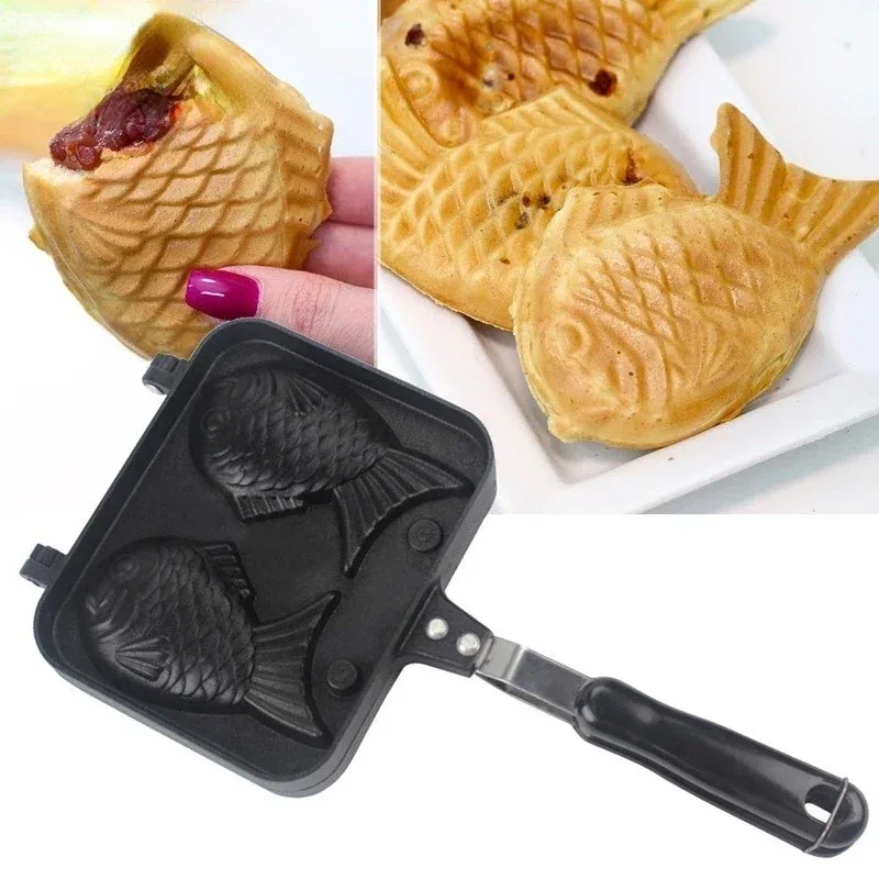 ห้องครัวญี่ปุ่น Taiyaki ปลาคู่ - Egg Waffle Pan บทวิจารณ์และราคา