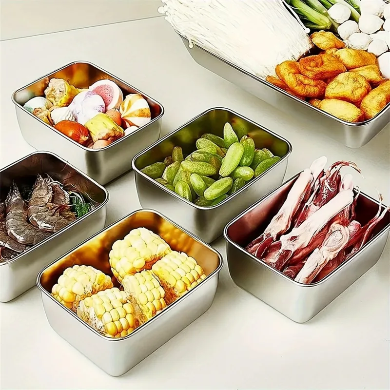 1/3/5pcs สแตนเลสกล่องเก็บอาหาร - Dim Sum Basket บทวิจารณ์และราคา