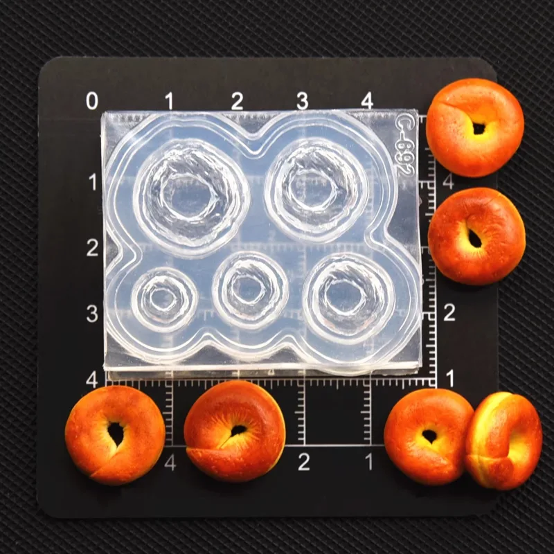 Polymer Clay Mini 3D Bagel ขนม - Donut Mold Silicone บทวิจารณ์และราคา