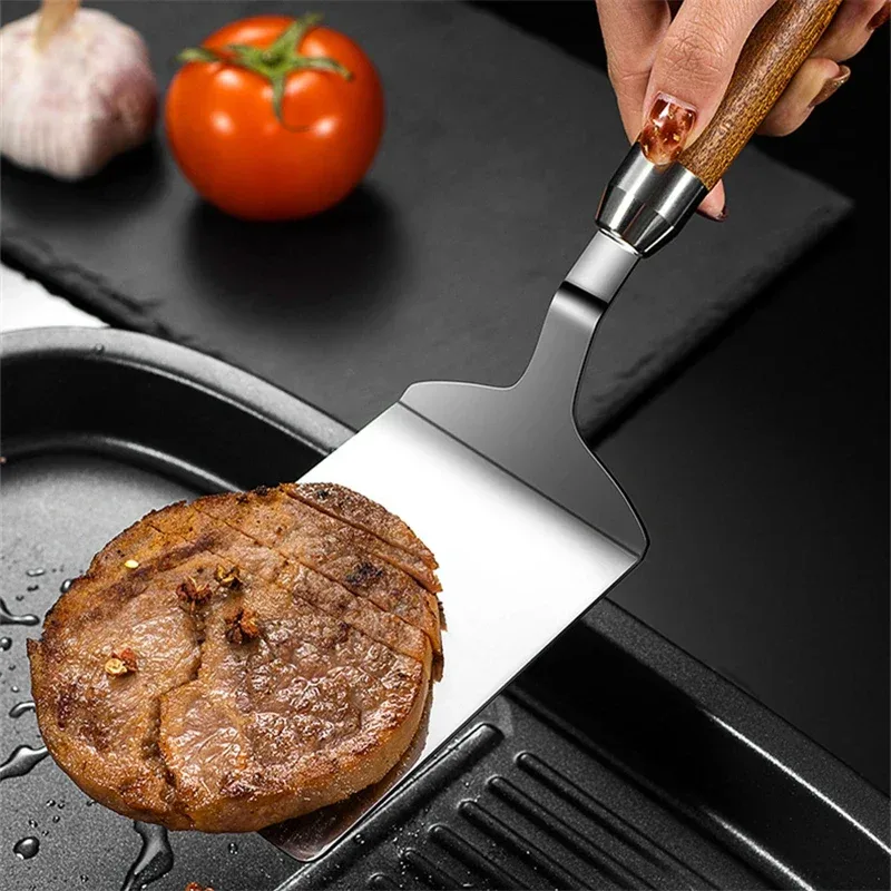 สแตนเลสสตีลสแควร์หัวสเต็กทําอา - Okonomiyaki Spatula บทวิจารณ์และราคา