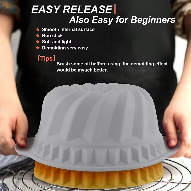 ซิลิโคนร่องเค้กกระทะ Non-Stick - Donut Mold Silicone บทวิจารณ์และราคา